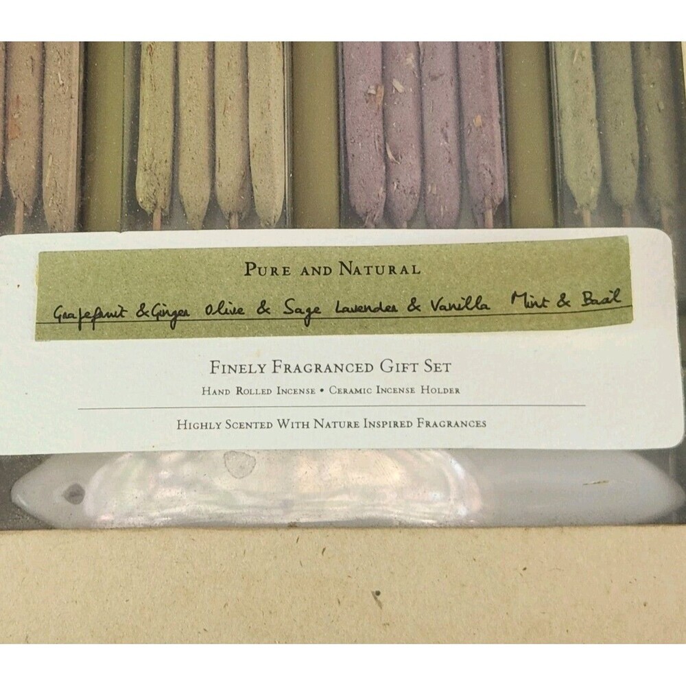 Finely Fragrance Gift Set-Hand Rolled Insence Sticks With Ceramic Holder - Picture 3 of 5